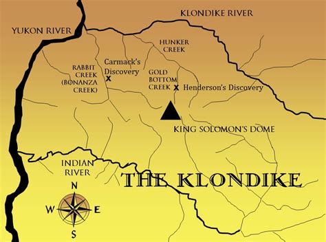 1897 klondike gold rush map.